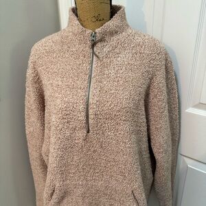 Fuzzy Tan Quarter Zip